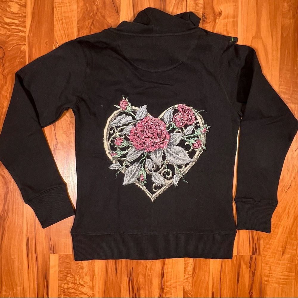 Y2K full zip hoodie ❤️🔥 NWT ❤️🔥 Opium Society ❤️🔥 Crystal detail ❤️🔥 - Picture 3 of 7